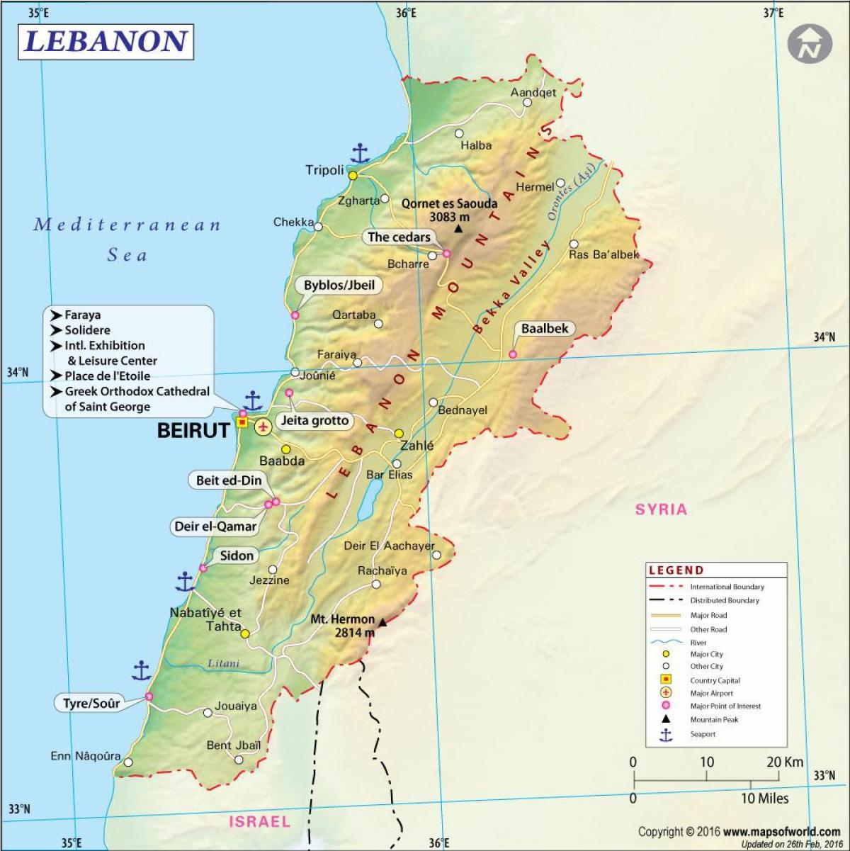 karta drevnog Libanona