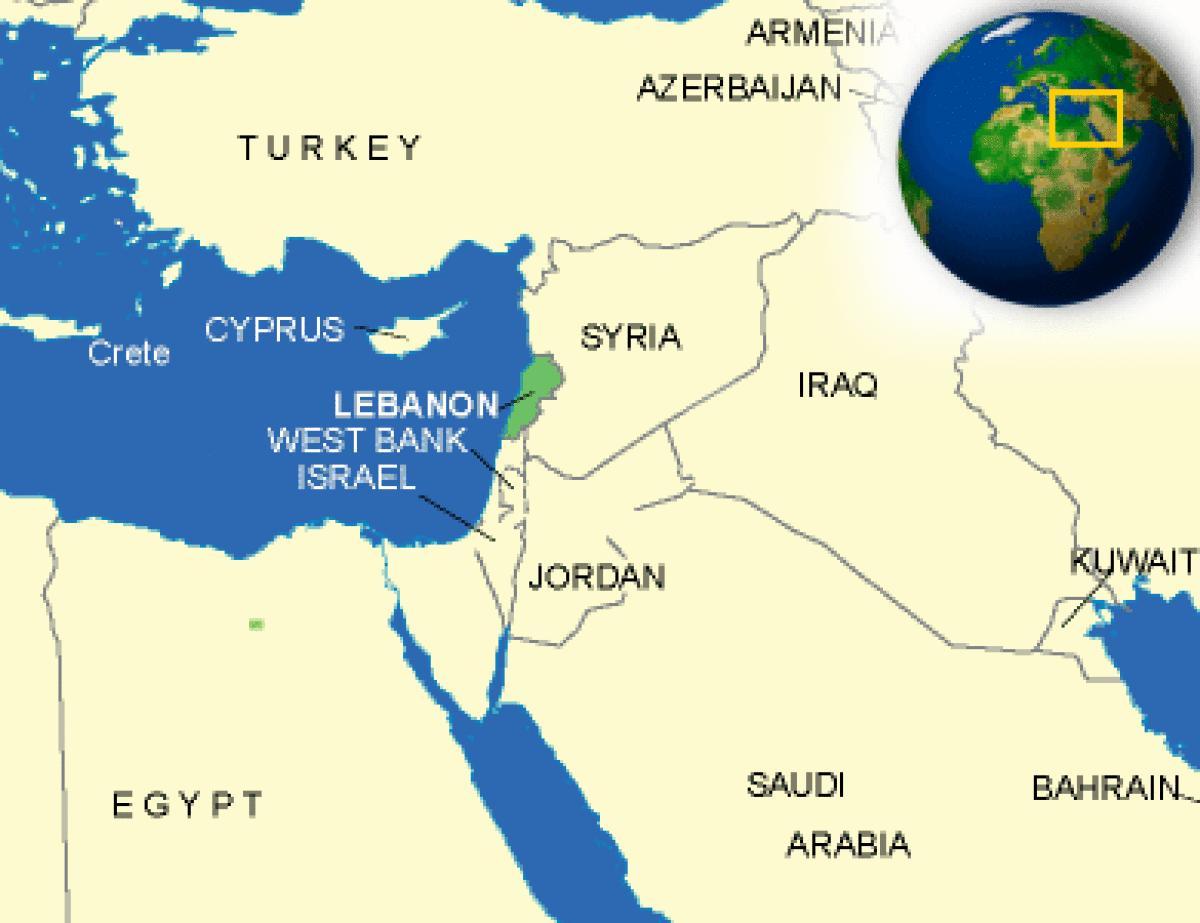 Libanon na karti