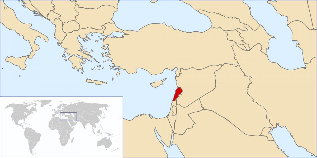 karta Libanona svijetu 