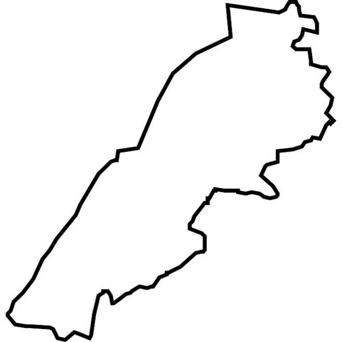 karta Libanona vektorska karta 