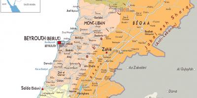 Libanon karta detaljno