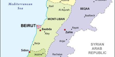 Karta Libanona političkih