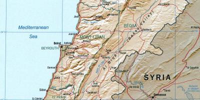 Karta Libanona geografije